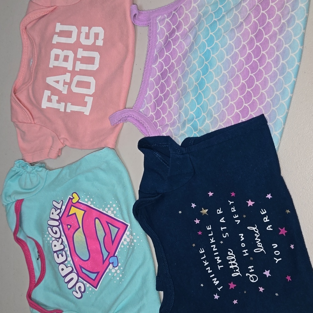 Girls 3-6 months summer onesie lot